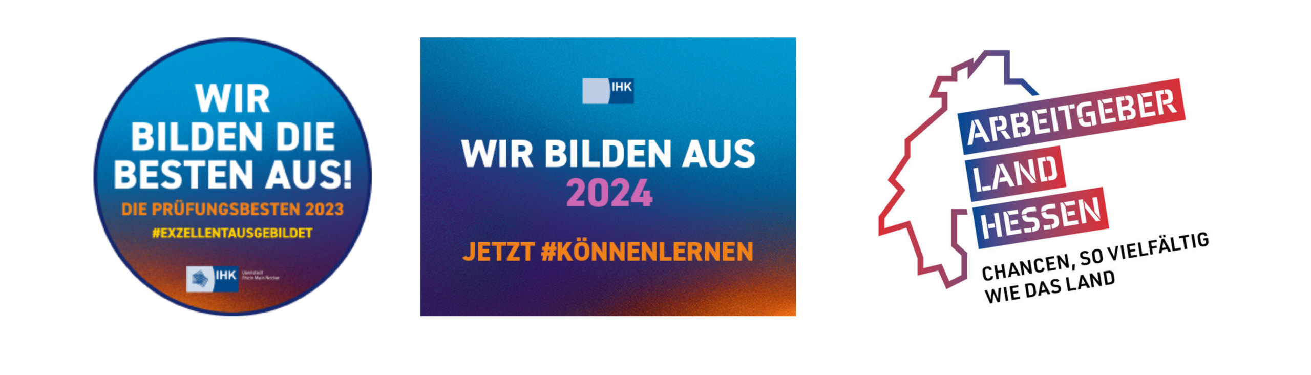 Logo IHK und Land Hessen Logo der IHK sowie des Arbeitgebers Land Hessen